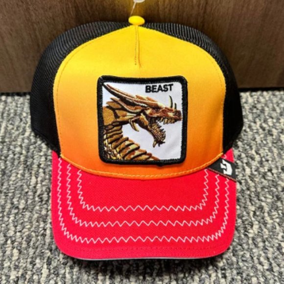 Goorin Bros Animal Farm Trucker Baseball Snapback Hat Cap Molten Beast Dragon